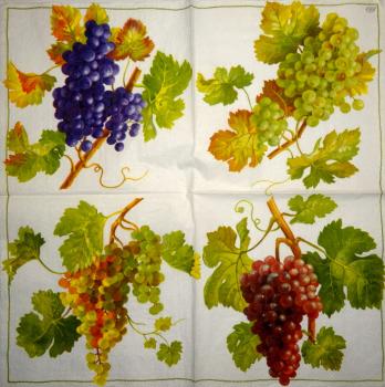 086 Trauben - 3-lagig - 35x35 cm